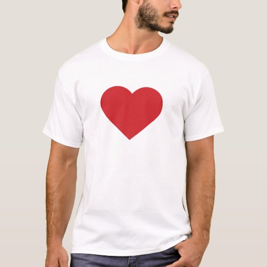 T-shirt Coeur rouge simple (Devant)
