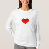 T-shirt Coeur rouge sur le blanc (Devant)