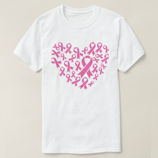 T-shirt Coeur - Rubans roses BCA (Design devant)