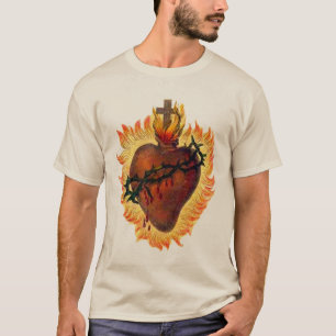 T-shirt Coeur sacré de chemise de Jésus