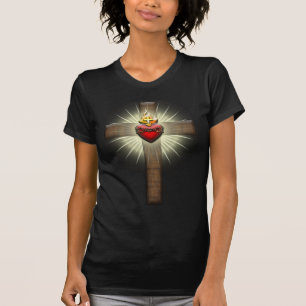 T-shirt Coeur sacré de croix de Jésus