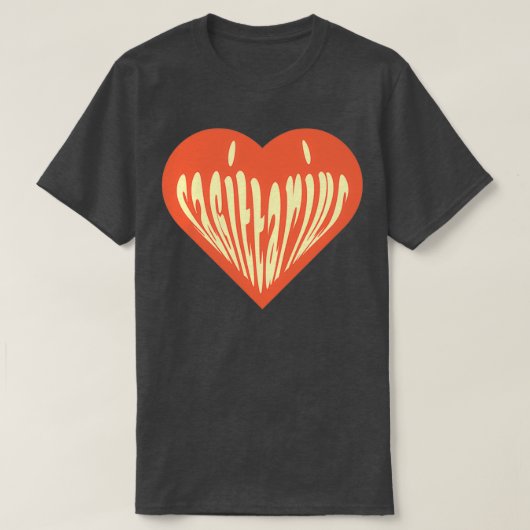 T-shirt coeur sagittaire (Design devant)