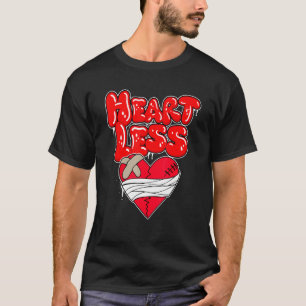 T-shirt Coeur sans coeur brisé Pas d'amour Hip hop rétro 1