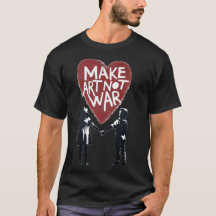 Cœur Signifiant "FAIRE DE L'ART PAS LA GUERRE" ave