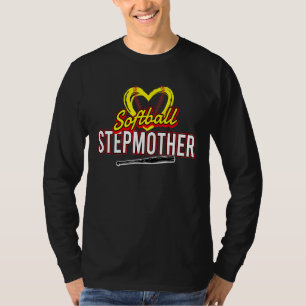 T-shirt Cœur Softball Belle-mère Softball Sport Famille