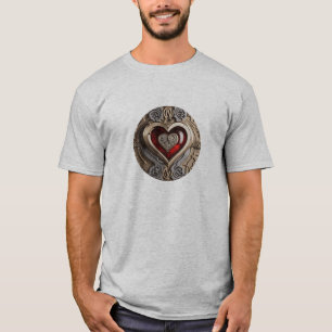T-shirt Coeur Steampunk - Amour mécanique complexe