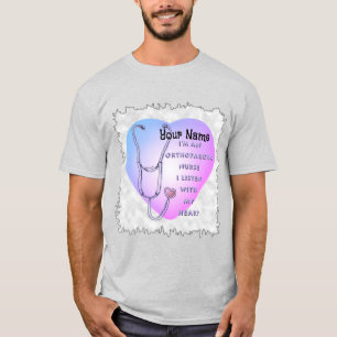 T-shirt Coeur stéthoscope Infirmière orthopédique