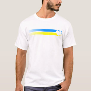 T-shirt Coeur sur le drapeau ukrainien Soutien