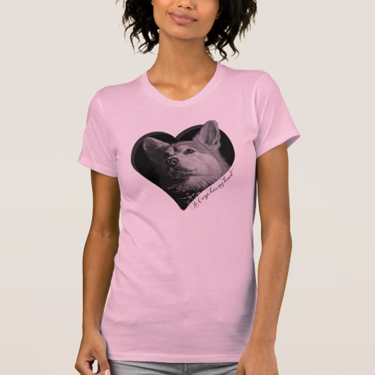 T-shirt Coeur T de corgi (Devant)
