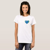 T-shirt coeur terrestre (Devant entier)