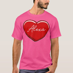 T-shirt Coeur tiré à la main Alexa - Coeurs de prénom J'ai