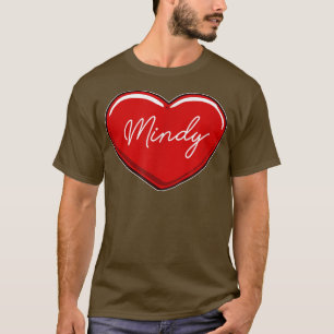 T-shirt Coeur tiré à la main Mindy Prénom Coeurs I Love M