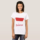 T-shirt Coeur (traditionnel) de drapeau du Belarus (Devant entier)