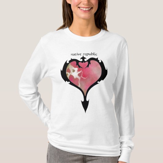 T-shirt coeur tribal (Devant)