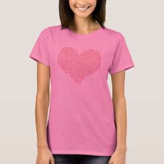 T-shirt coeur tricot
