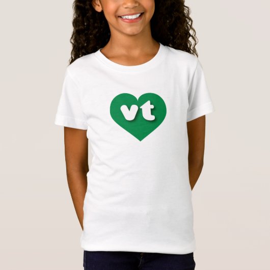 T-Shirt Coeur vert du Vermont - J'aime vt (Devant)