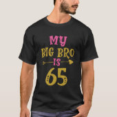 T-shirt Coeurs 65ème Anniversaire Pour Big Brother De Sist (Devant)