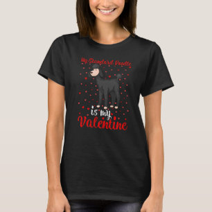 T-shirt Coeurs Aimer mignon Chien Mon Poodle Standard Est
