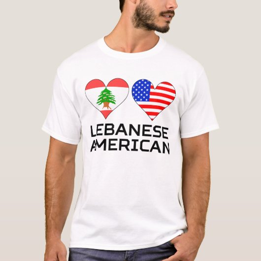 T-shirt Coeurs américains libanais (Devant)