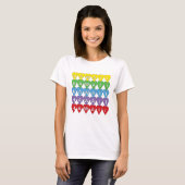 T-shirt Coeurs arc-en-ciel Hawaii (Devant entier)