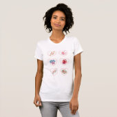 T-shirt Coeurs avec fleurs (Devant entier)