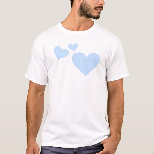 T-shirt Coeurs bleus (Devant)