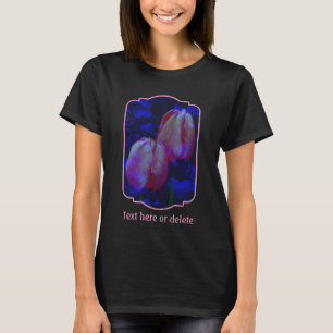 T-shirt Cœurs Bleus Électriques Et Tulipes Roses Personnal