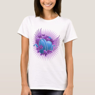T-shirt Coeurs bleus Roses et ailes