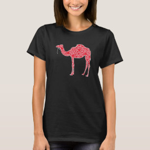 T-shirt Coeurs Camel Valentine S Day Fille d'animal de vea