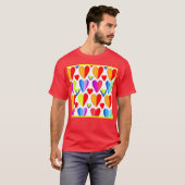 T-shirt Coeurs colorés Bliss : Motif (Devant entier)