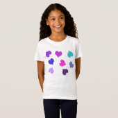 T-Shirt Cœurs colorés mignons (Devant entier)
