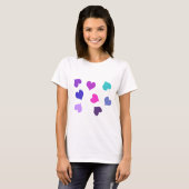 T-shirt Coeurs colorés mignons (Devant entier)