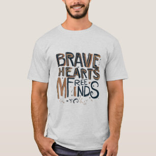 T-shirt Coeurs courageux esprit libre