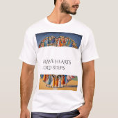 T-shirt Coeurs courageux, Étapes audacieuses - Aiguille de (Devant)