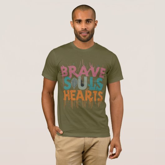 T-shirt Coeurs d'âmes braves (Devant entier)