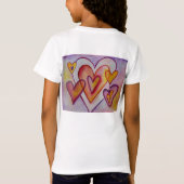 T-Shirt Coeurs d'amour intervertissants Peinture d'art per (Dos)