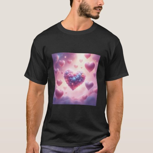 T-shirt Cœurs Dans Les Nuages (Devant)