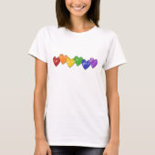 T-shirt Coeurs d'arc-en-ciel (Devant)