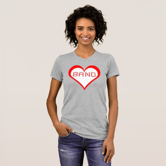 T-shirt Coeurs de bande (Devant entier)