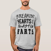 T-shirt Coeurs de cambriolage et pets de blastin (Devant)