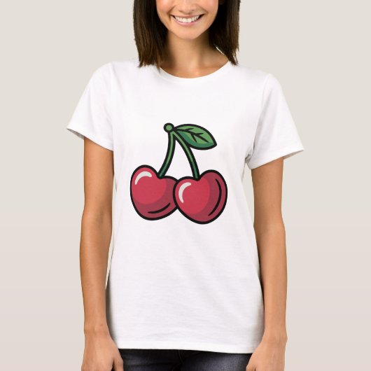 T-shirt Cœurs de cerise (Devant)