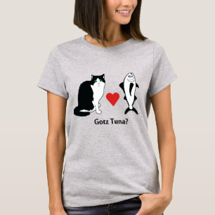 T-shirt Coeurs de chat Thon Poisson, Plaisanterie de chat