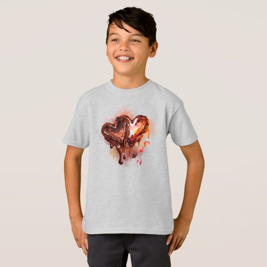 T-shirt Coeurs de chocolat (Devant entier)