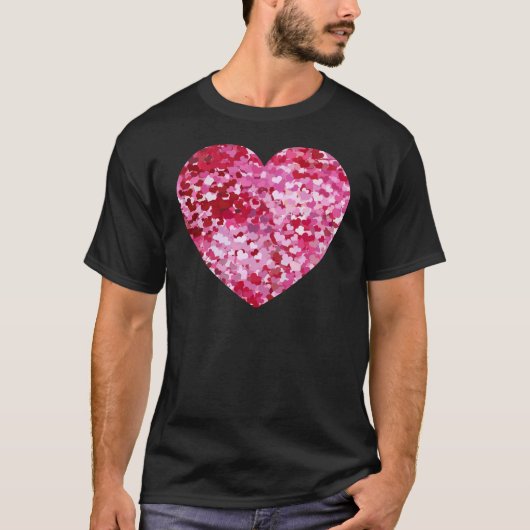 T-shirt Cœurs de confettis roses (Devant)
