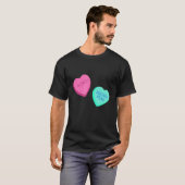 T-shirt Coeurs de conversation de bonbons Provo Utah Valen (Devant entier)