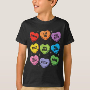 T-shirt Cœurs de conversation de la Saint-Valentin Mine De