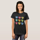 T-shirt Cœurs de conversation pour enseignants Funny Valen (Devant entier)