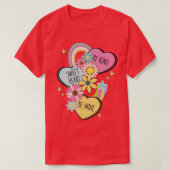 T-shirt Coeurs de conversation rétro Soit comme amour Soit (Design devant)
