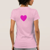 T-SHIRT COEURS DE FUCHSIA ROSE CLAIR (Dos)