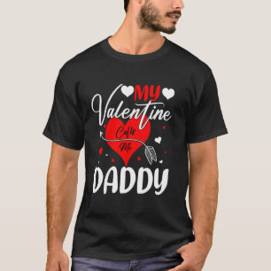 T-shirt Cœurs de la Saint-Valentin Papa Mon Valentin M'app